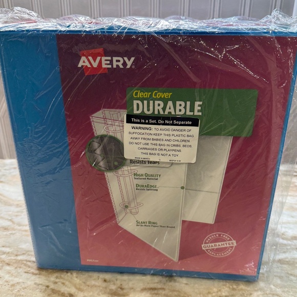 Avery Durable View 3 Ring Binders, 1.5 Inch, Bright Colors - 4 Pack - Picture 4 of 4